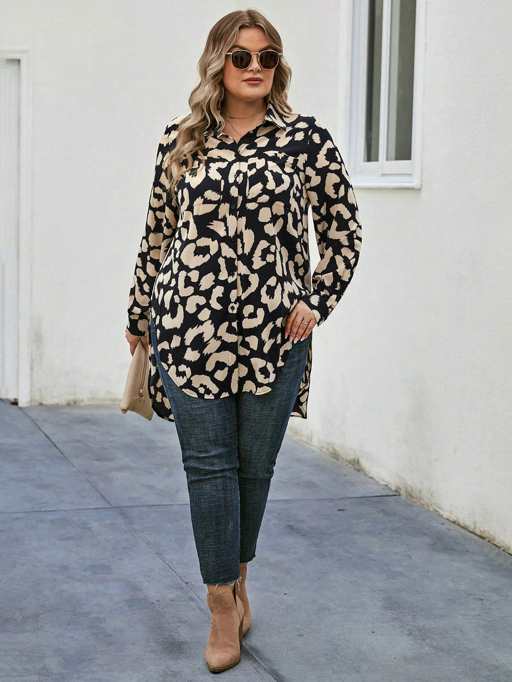 WesternStitch Animal Prinrted Rayon Top WesternStitch