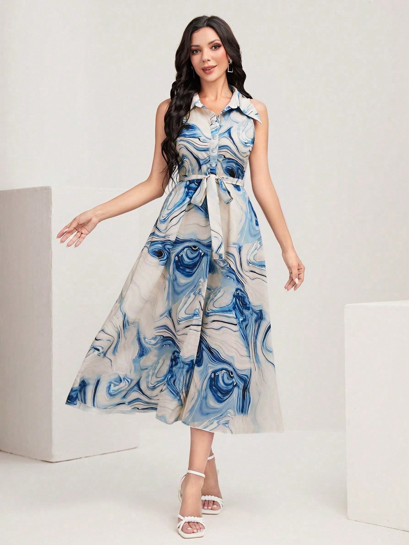 WesternStitch  GEO PRINTED MAXI DRESS WesternStitch